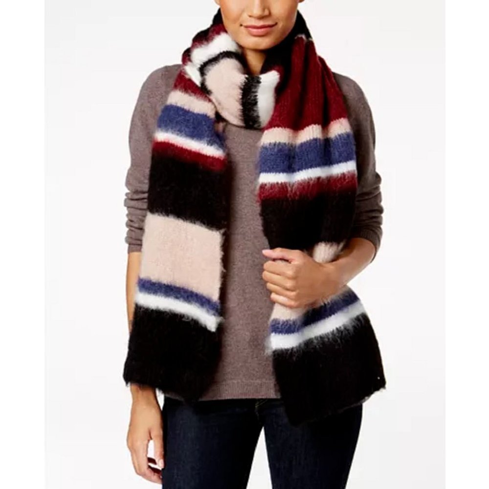 Steve Madden Striped Brushed Scarf